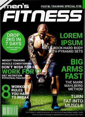 Free Fitness Magazine Cover Design PSD