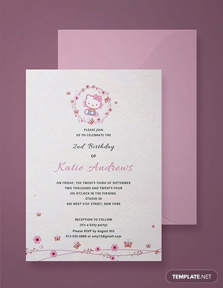 free hello kitty party invitation template