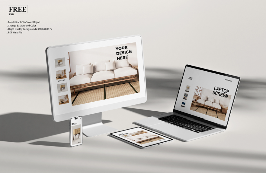 Free Multi Device Responsive Mockup