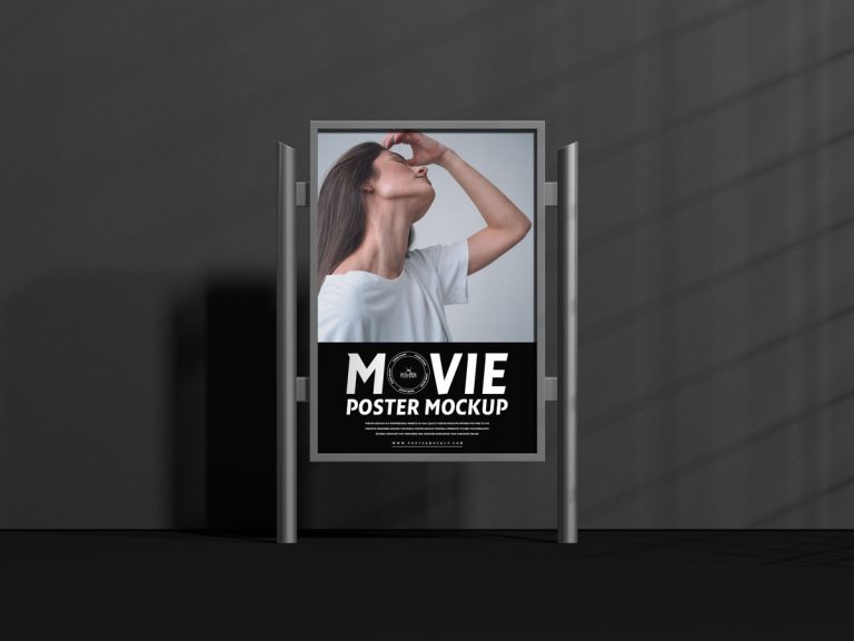 Free Premium Movie Poster Mockup Design