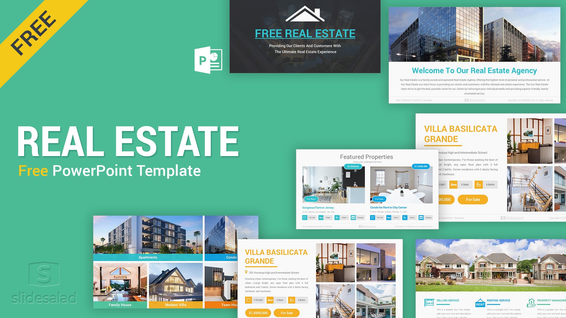 Free Real Estate PowerPoint Template Design