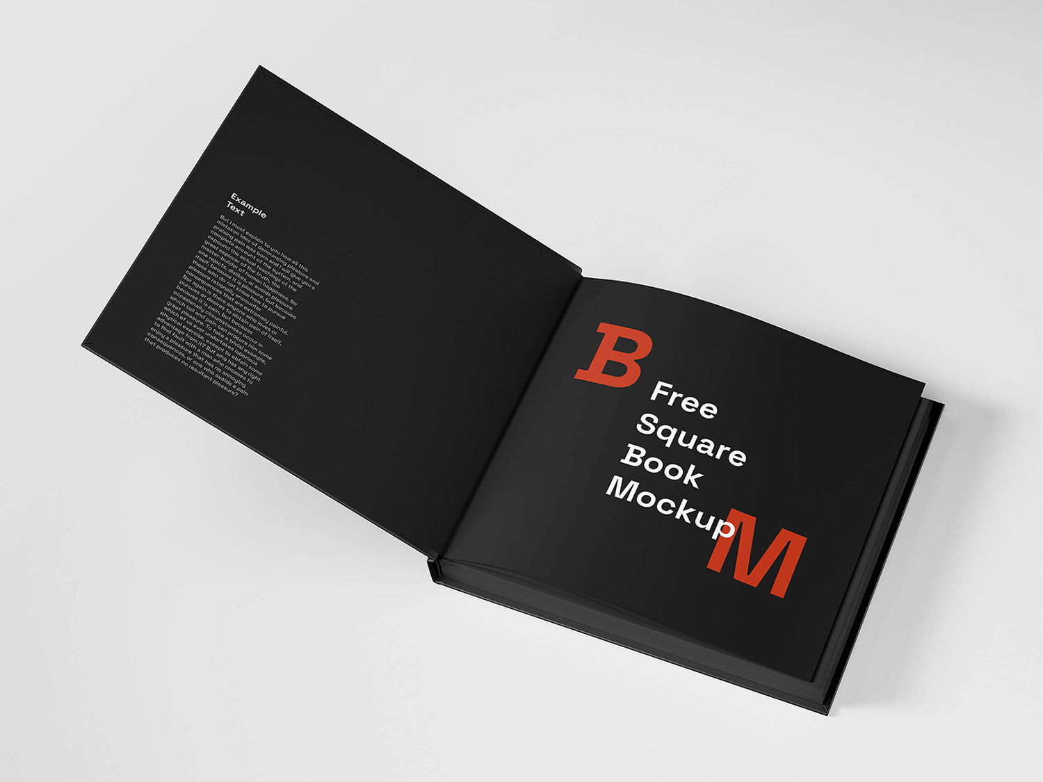 Free Square Book Mockup PSD 