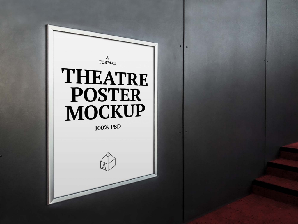 Free Theatre Poster Mockup (PSD)