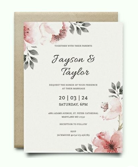 Free Vintage Wedding Invitation Template