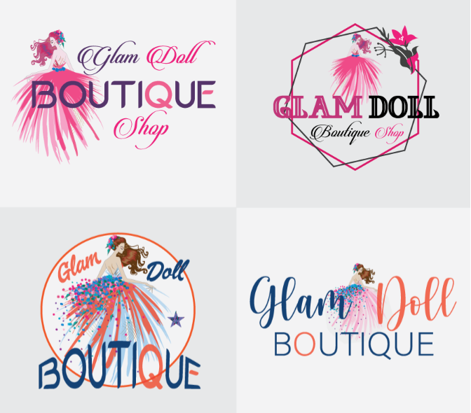 Glam Doll Boutique Logo Design