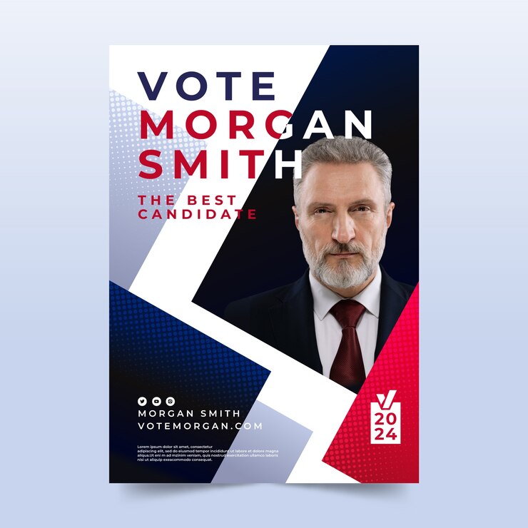 Gradient Election Poster Template