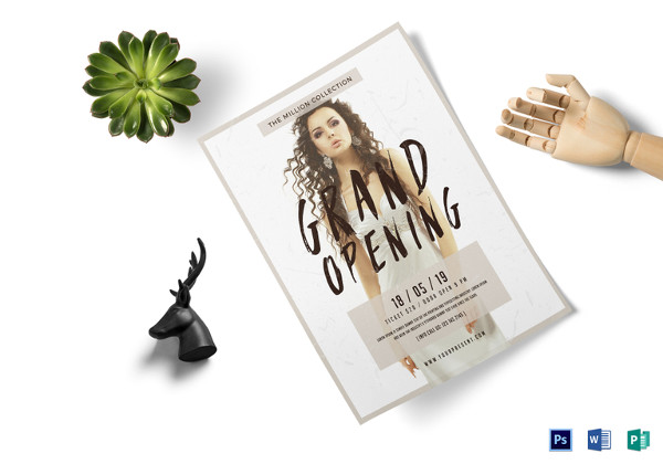 grand opening flyer template in psd