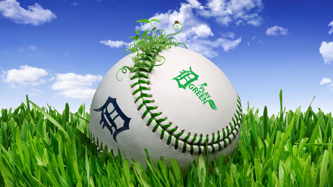  Green Baseball Background