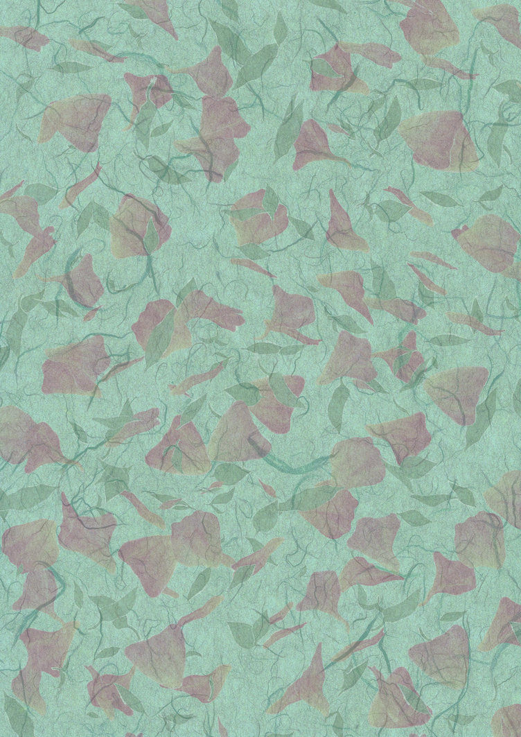 Green Floral Hand Made paper Texture