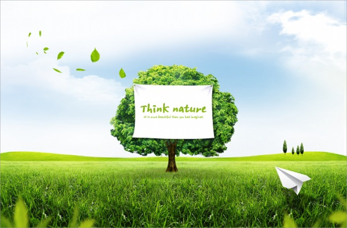 Green nature PSD Background