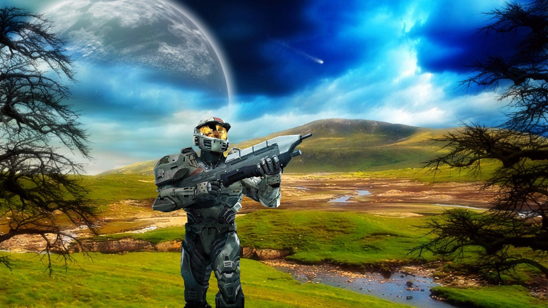 Halo Plain Planet Wallpaper