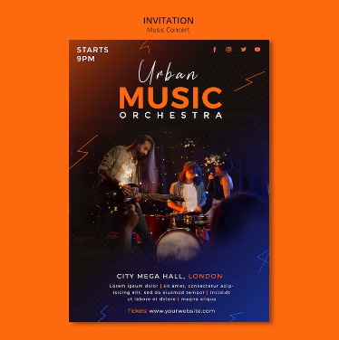 High Quality Free Concert Flyer PSD Templates