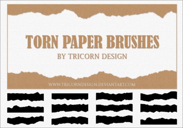 High-Quality Torn Paper Brushes