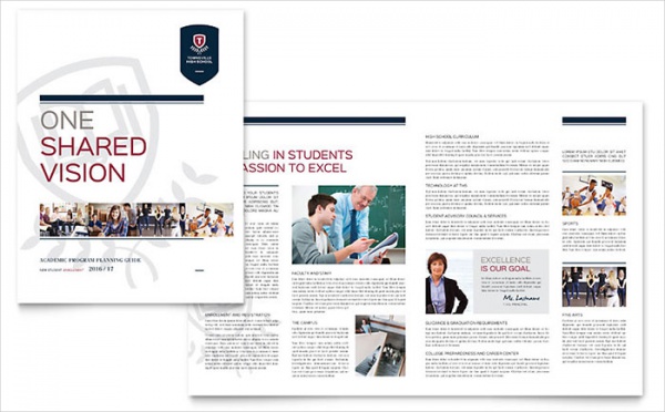 High School Course Brochure Template