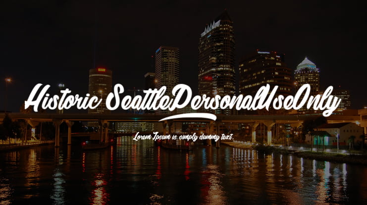 Historic Seattle Personal Use Only Font