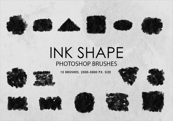 Ink Shapes Photoshop Brushes