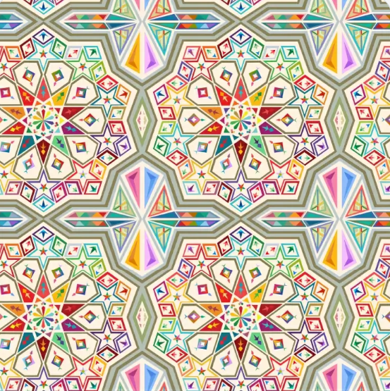 Islamic mosaic pattern template