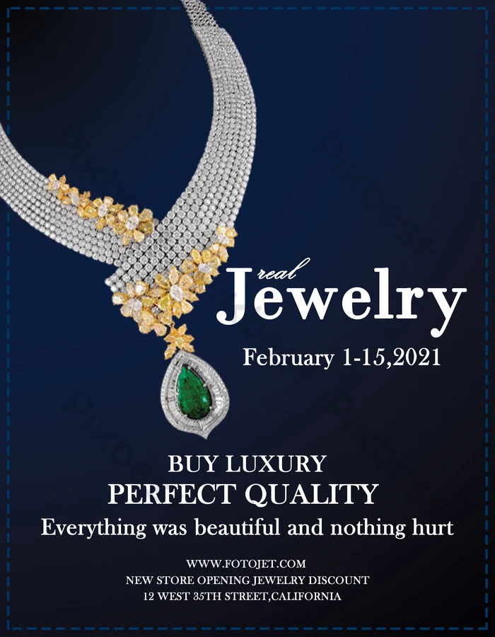 Jewelry Promotion Poster Design