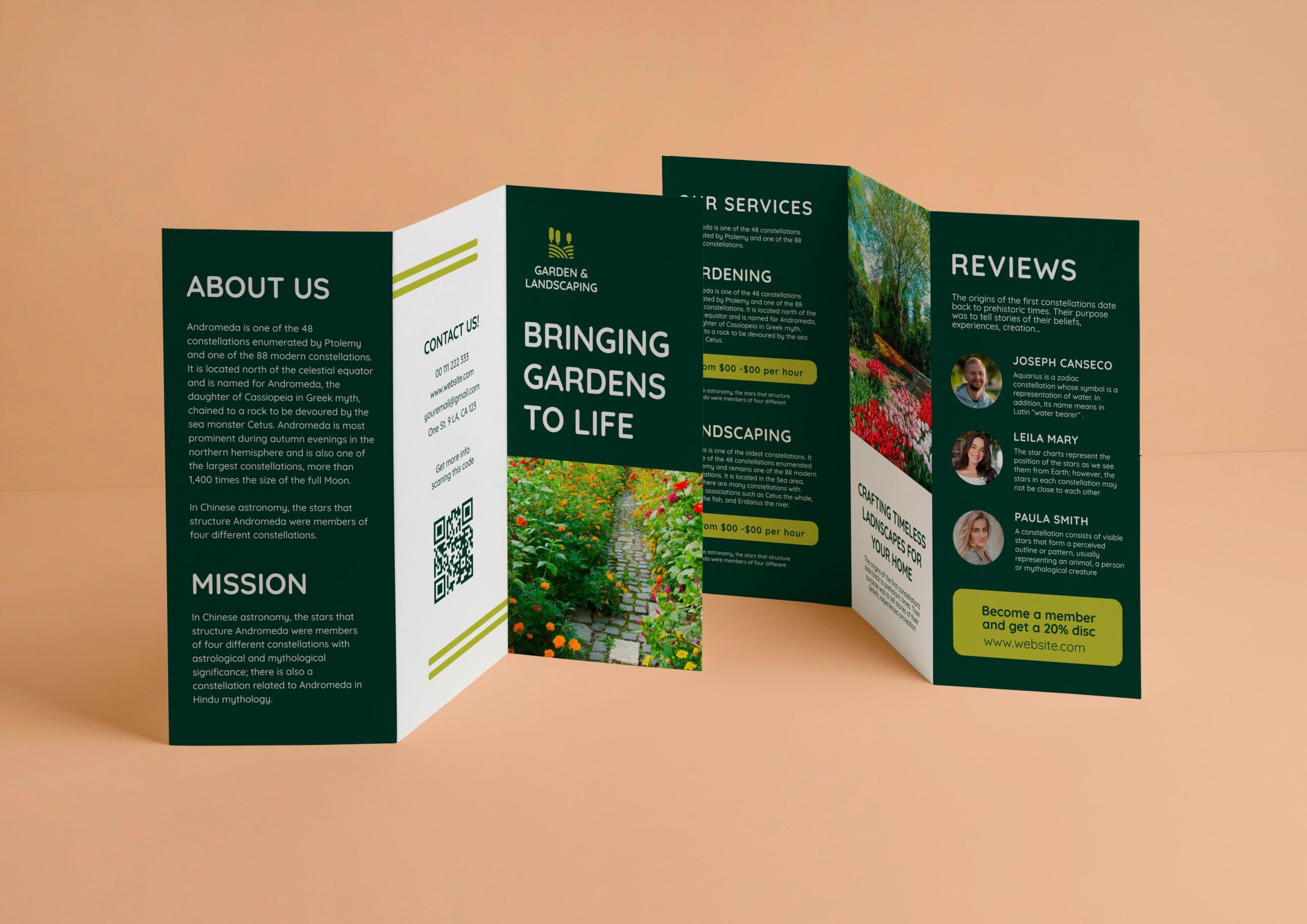 Landscaping Services Company Brochure Template