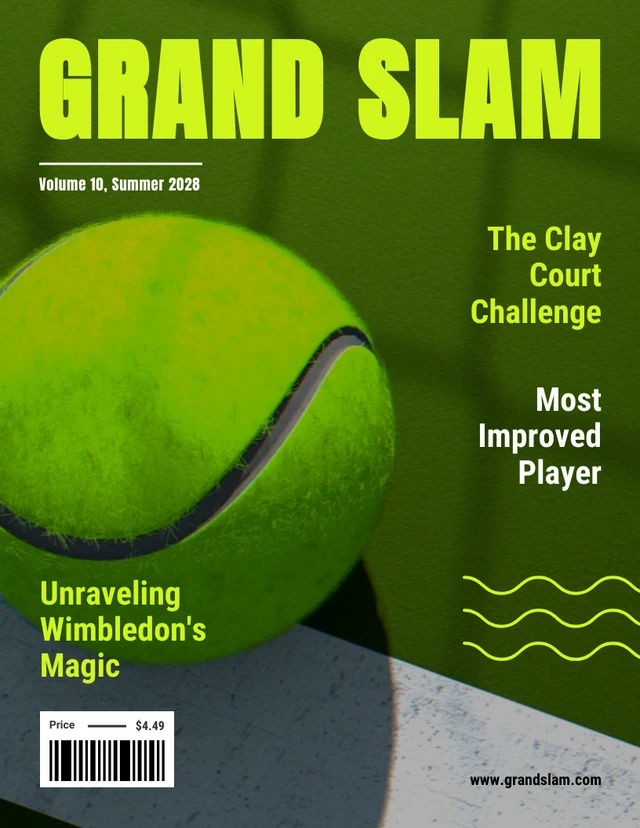 Light Green Minimalist Sports Magazine Cover