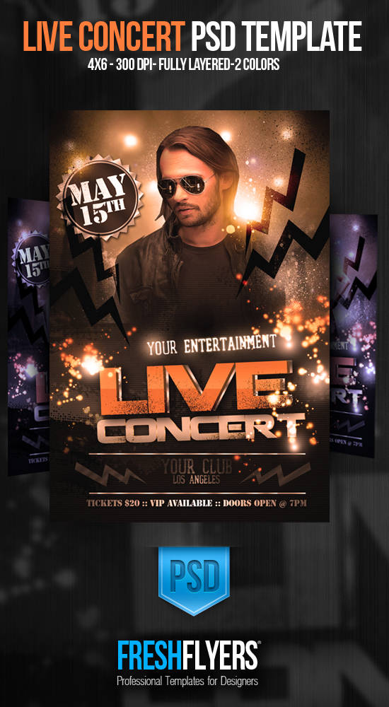 Live Concert PSD Flyer Template