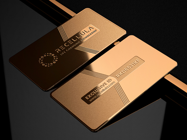 Luxury Gold Metal Membership Card Design 