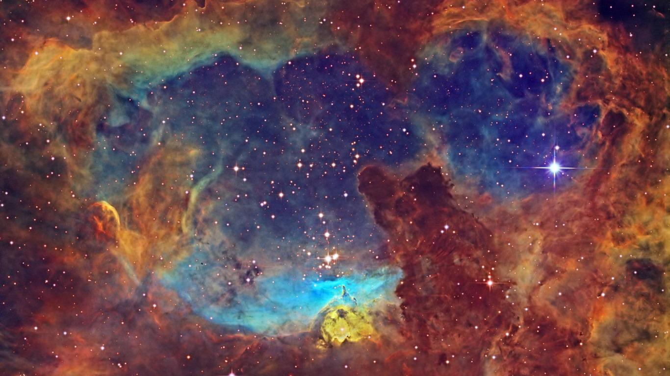 Massive Stars Galaxy Wallpaper