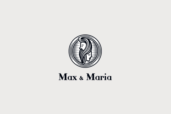 Max & Maria Hipster Logo