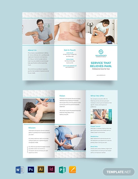 medical spa tri fold brochure template