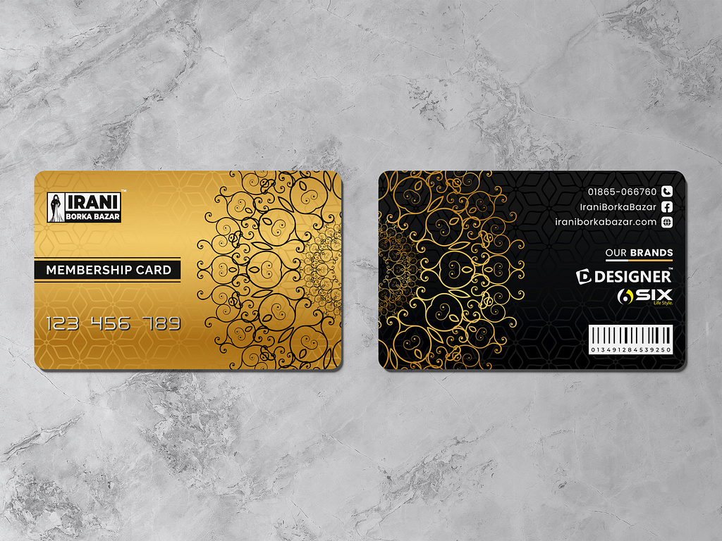 Membership Card Design for a Clothing Brand