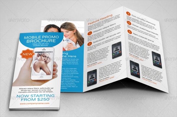 Mobile Product Promotion Trifold Brochure