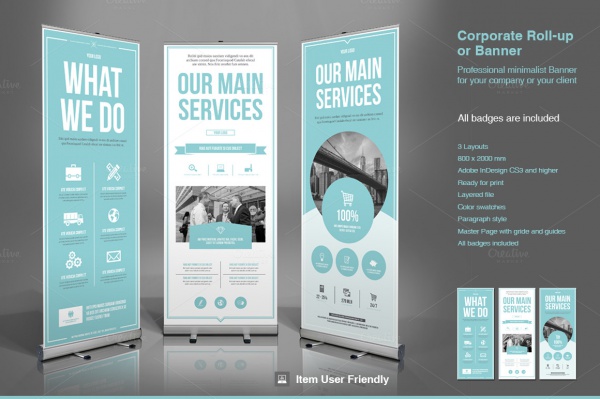 Modern Business Corporate Roll-Up Banner