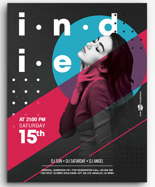 Modern Indie Music Concert Flyer Template