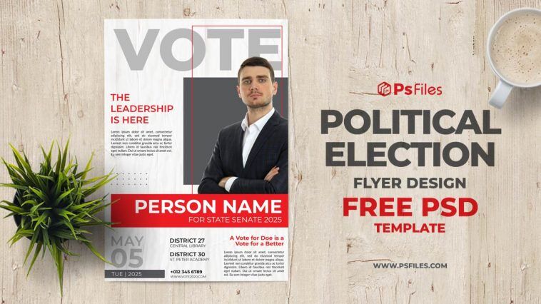 Modern Political Election Flyer Template