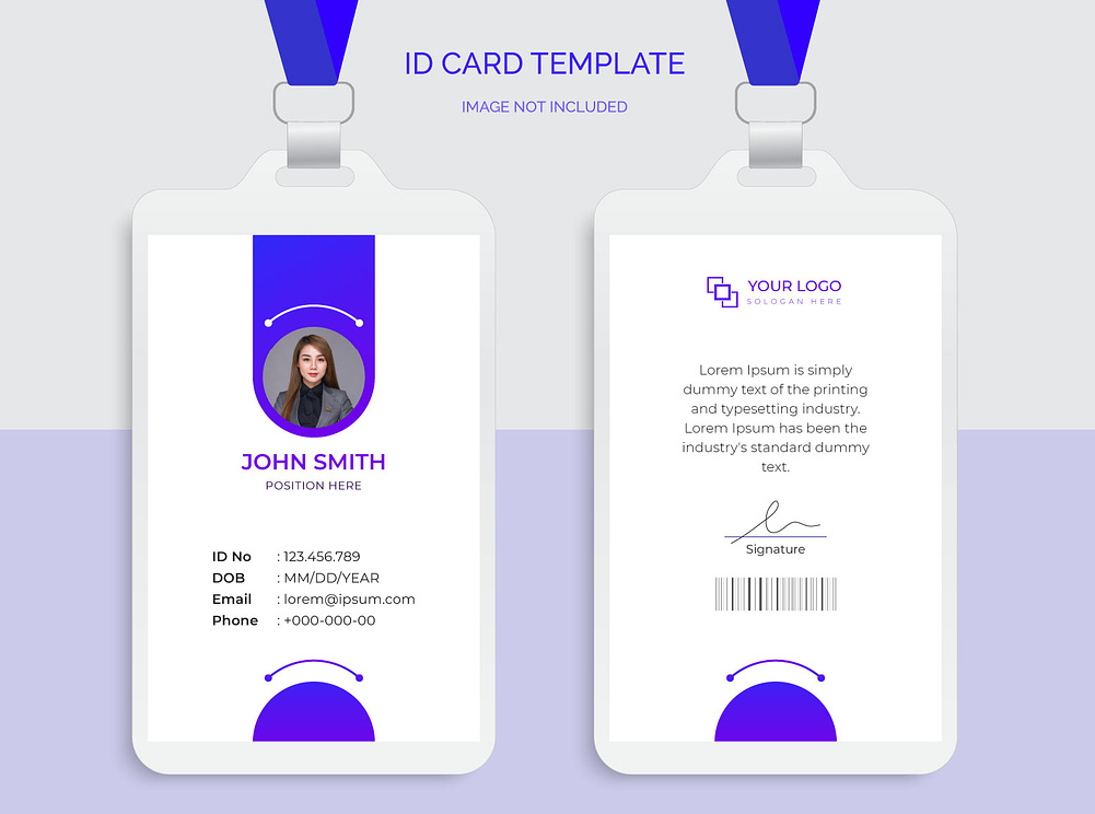 Modern Office Employee Id Card