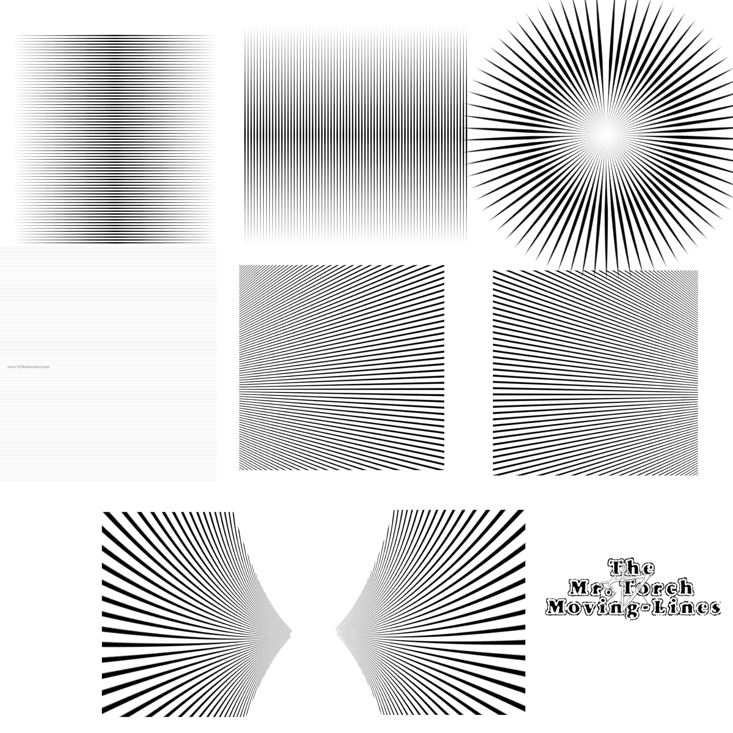 Moving Lines for Photoshop Brushes Free Download