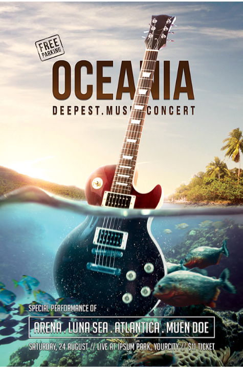 Oceania Music Concert Flyer PSD Template