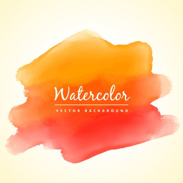 Orange Watercolor Background with Splashes