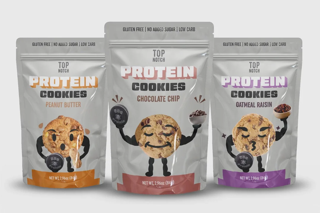 Packaging design for a protein cookie brand