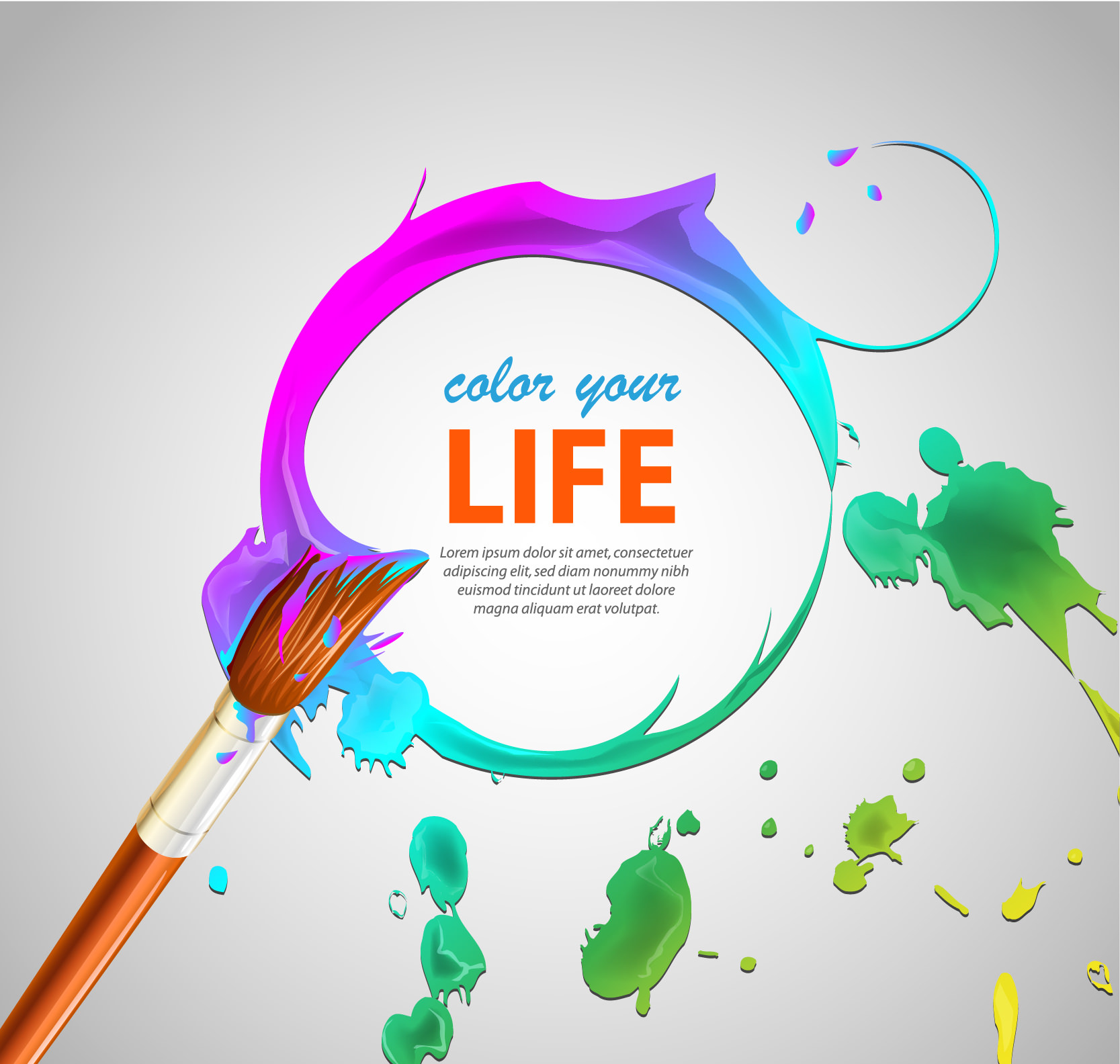 Pain Brush Free Vector Artistic Background