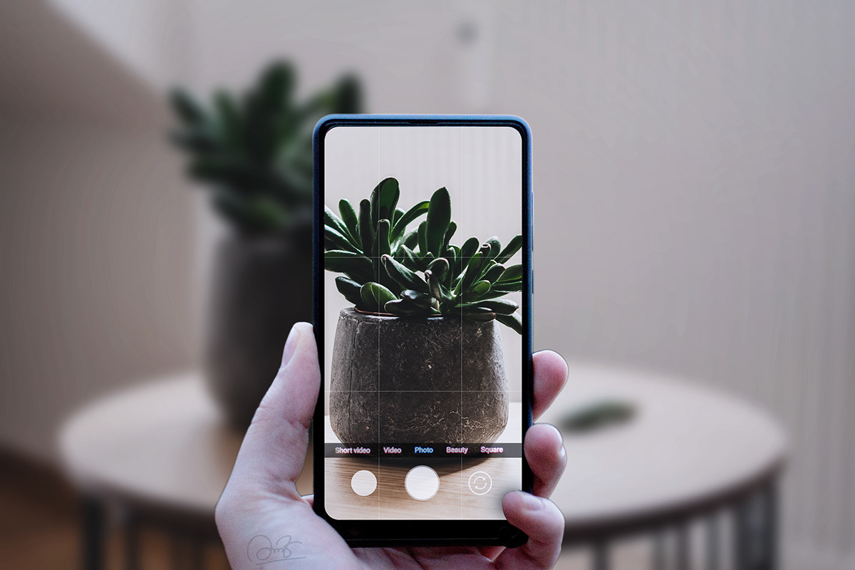 Phone Camera Mockup Free psd