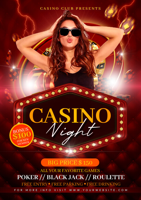 Photorealistic Casino Night Flyer