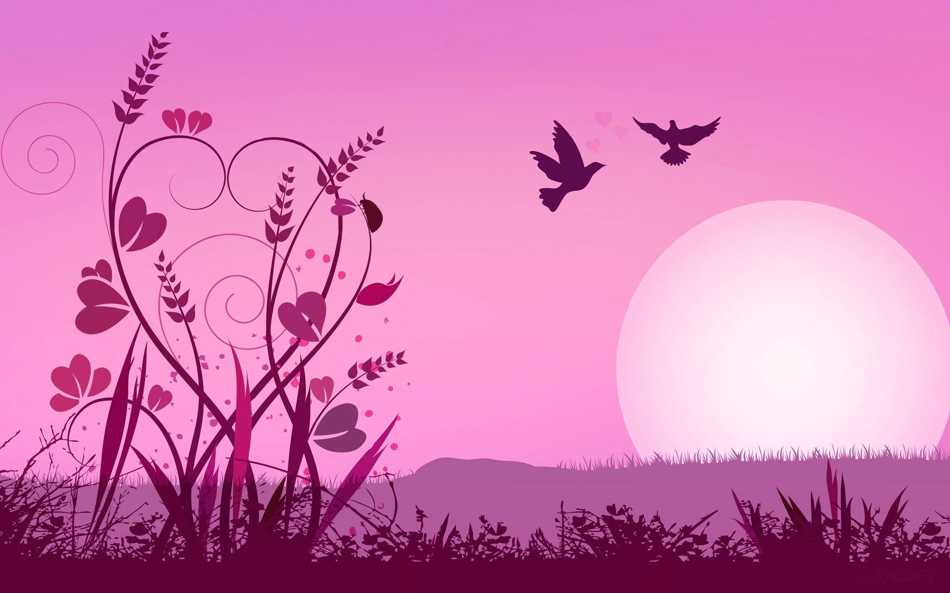 Pink Love Background