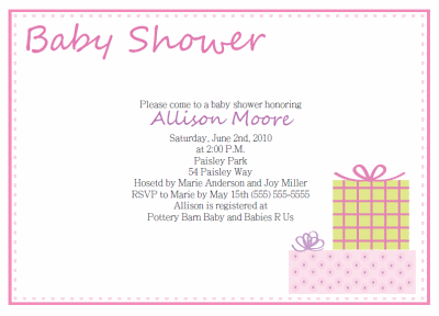 Pink Shaded Baby Shower Invitation