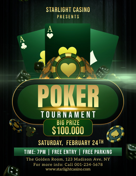 Poker Tournament Flyer Template