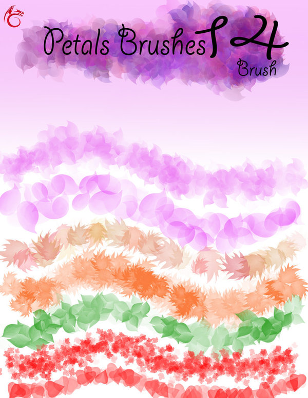 Printable Petals for Photoshop Brushes Free Download