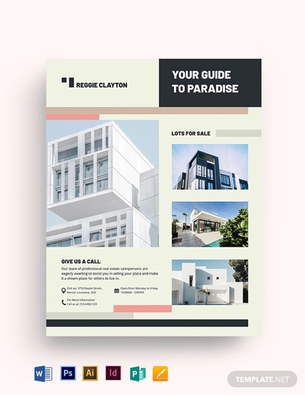 professional real estate broker flyer template