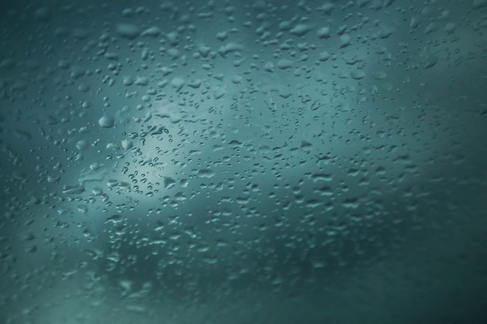 Rain Drops On Glass Texture 