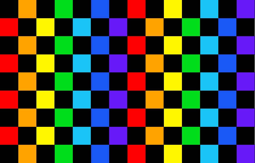 Rainbow Checkerboard Pattern For Free