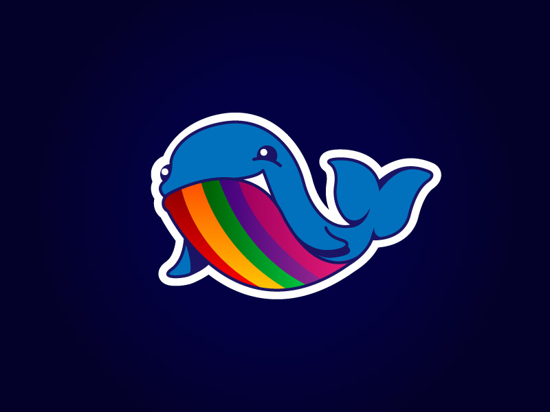 Rainbow Whale Logo